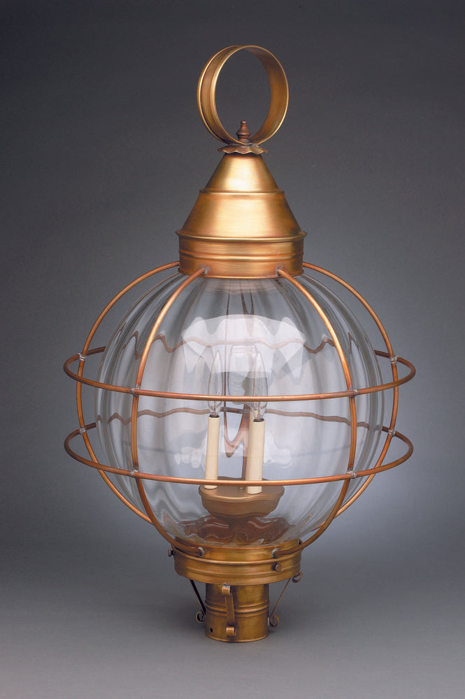 Caged Round Onion Outdoor Post Lantern 2863
