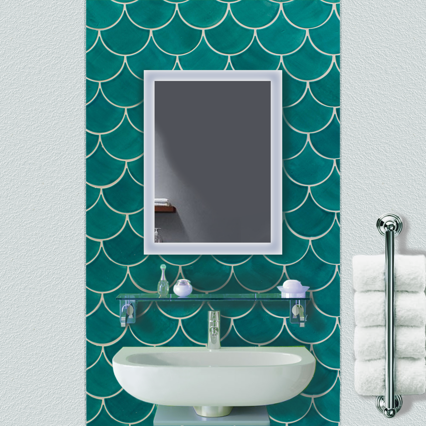 BIJOU 15 X 20 LED Bathroom Mirror with Defogger