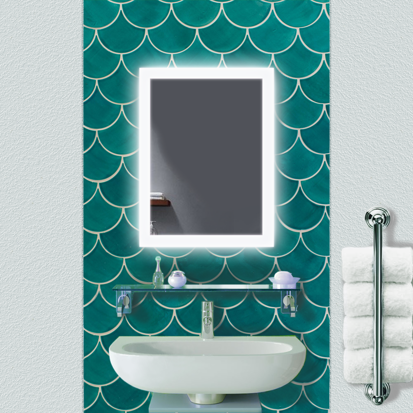 BIJOU 15 X 20 LED Bathroom Mirror with Defogger
