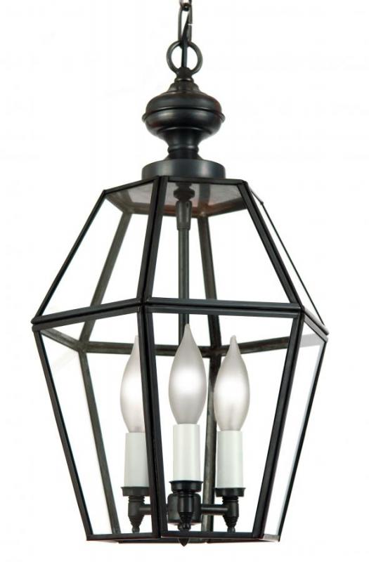 3752 Small 8.5"W Hexagon Hanging Outdoor Lantern