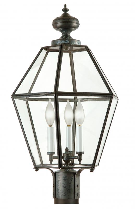 3770 Large 14.5"W Outdoor Post/Pier Lantern