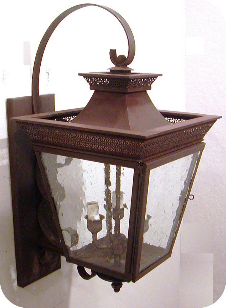 Bernard Outdoor Wall Lantern 42531H With Top Scroll