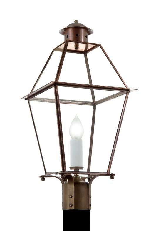 4410 Country Manor Small 9.5"W Outdoor Post/Pier Lantern with Glass Top