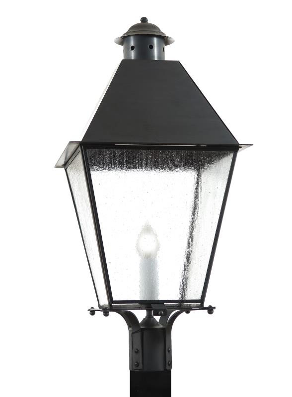 4460 Country Manor Medium 11.25"W Outdoor Post/Pier Lantern with Metal Top