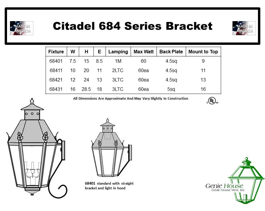Citadele Outdoor Wall Lantern 68401