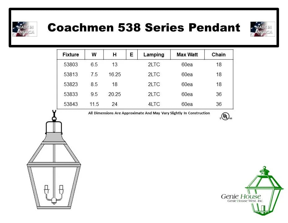 Coachmen Outdoor Hanging Lantern 53813