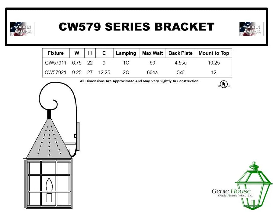 Jamestown Outdoor Wall Lantern CW57911