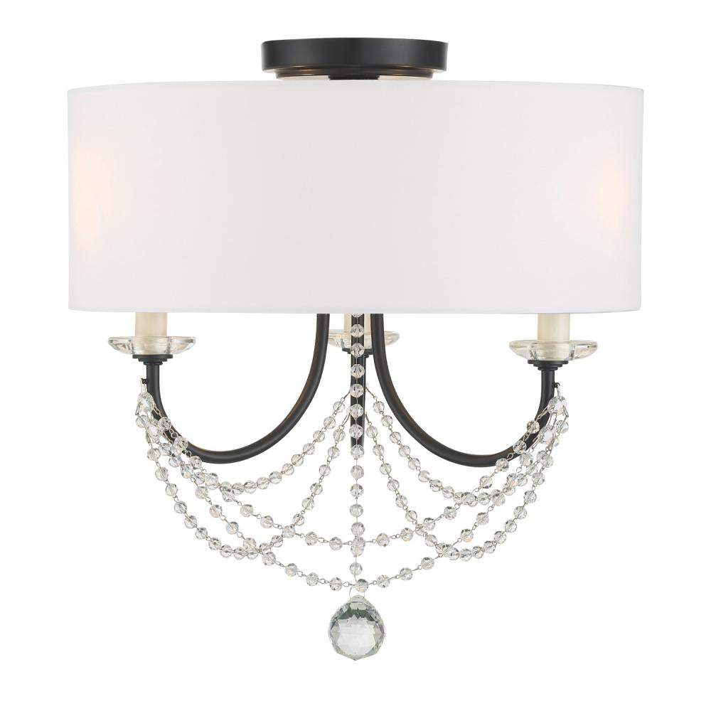 Flush Mounts-Crystorama-DEL-90803