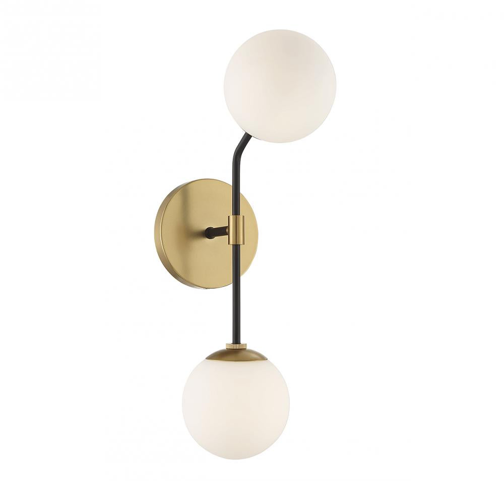 Sconces-Savoy House Meridian-M90098MBKNB