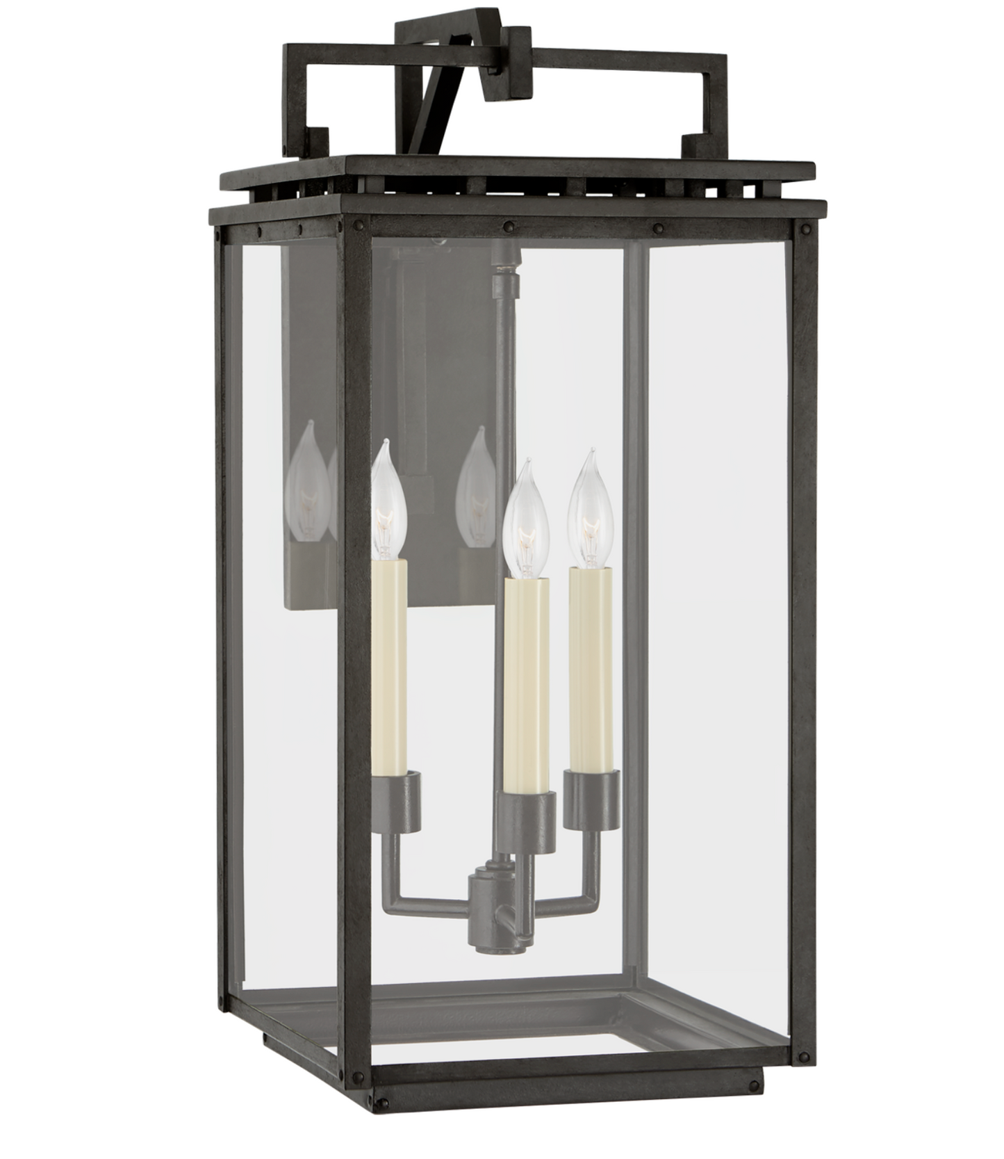 E.F. Chapman Chesire Medium Bracketed Wall Lantern CHO2612 Aged Iron OPEN BOX