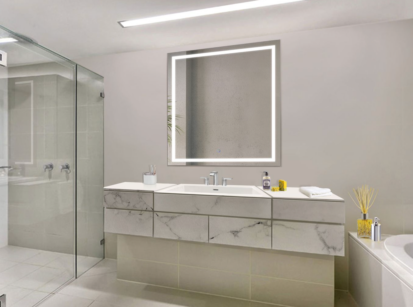 ICON 42 X 42 LED Square Mirror with Defogger