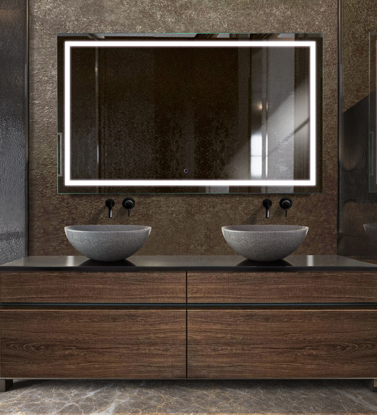 ICON 60 X 36 LED Rectangular Mirror with Defogger