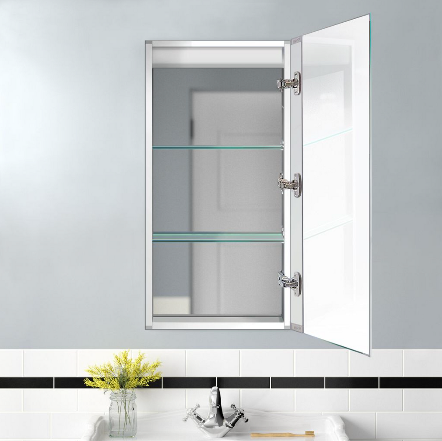 Kinetic 15 X 30 LED Medicine Cabinet Mirror