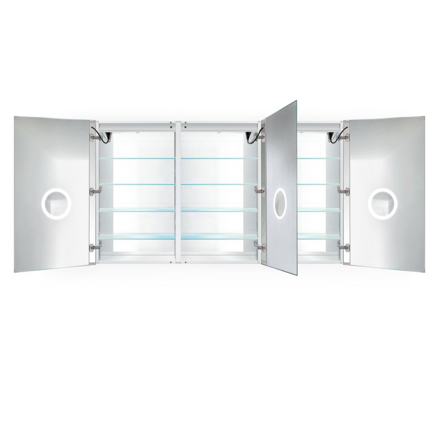 SVANGE 72 X 42 LED Lighted Mirror Medicine Cabinet, Defogger included, 3 Door Options
