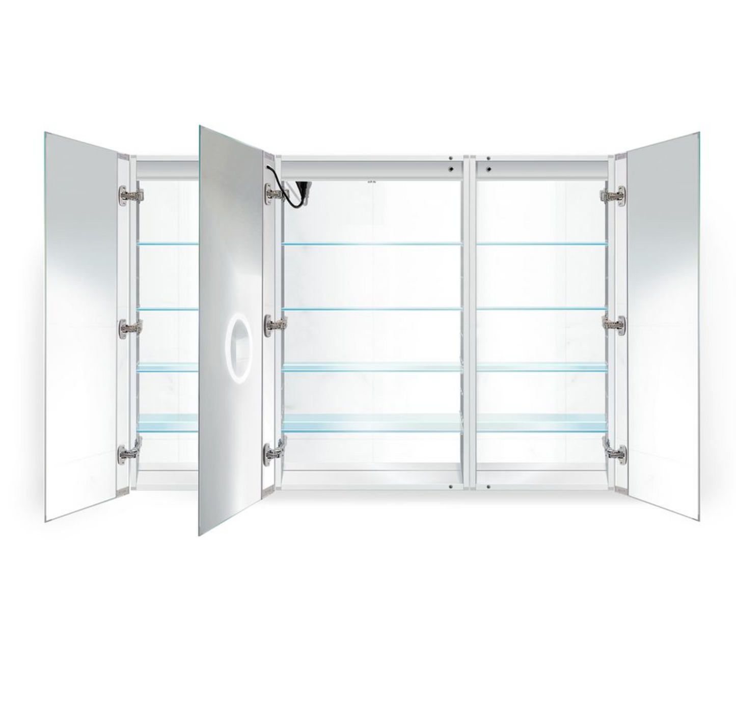 SVANGE 66 X 42 LED Lighted Mirror Medicine Cabinet, Defogger included, 3 Door Options