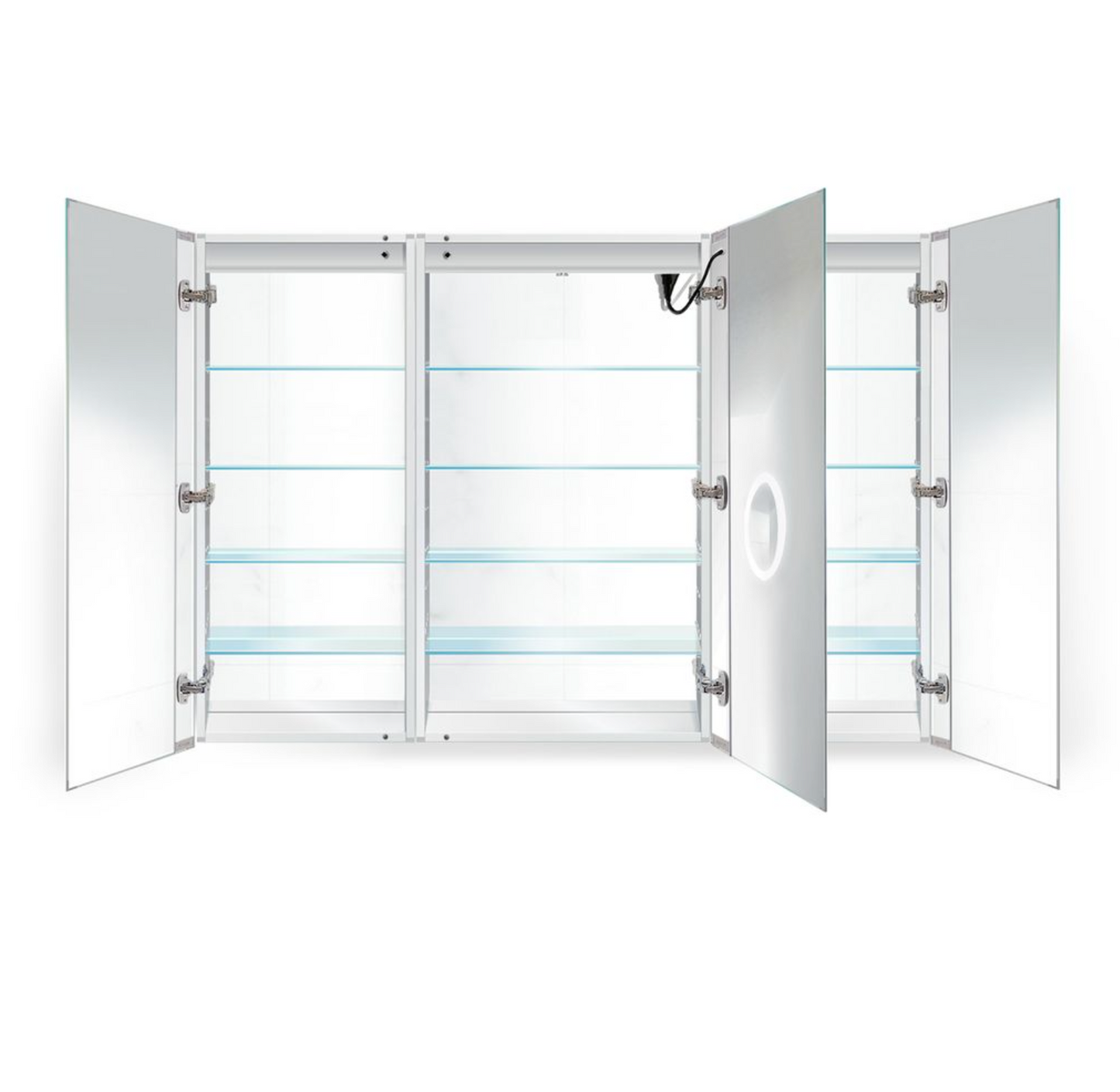 SVANGE 66 X 42 LED Lighted Mirror Medicine Cabinet, Defogger included, 3 Door Options
