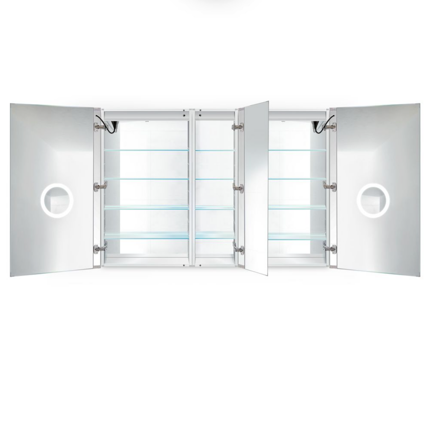 SVANGE 60 X 42 LED Lighted Mirror Medicine Cabinet, Defogger included, 3 Door Options