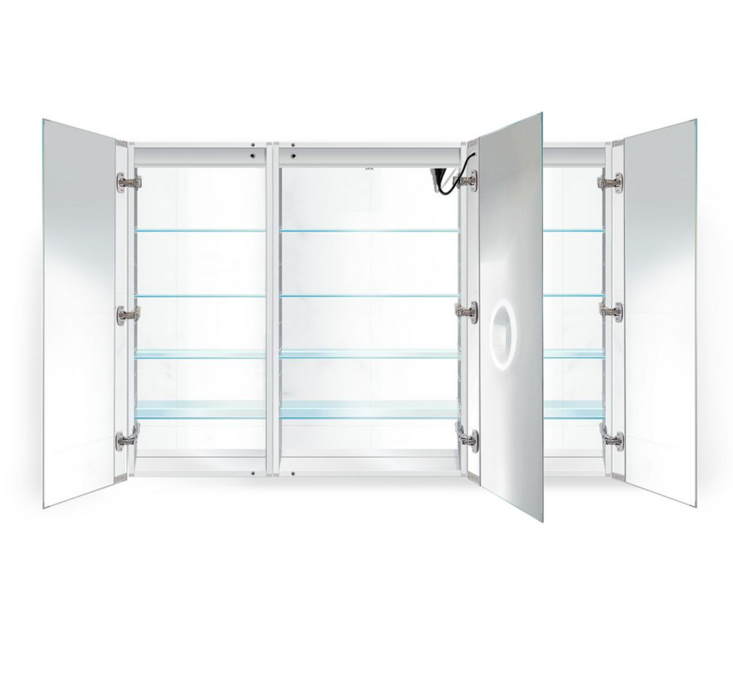 SVANGE 60 X 42 LED Lighted Mirror Medicine Cabinet, Defogger included, 3 Door Options