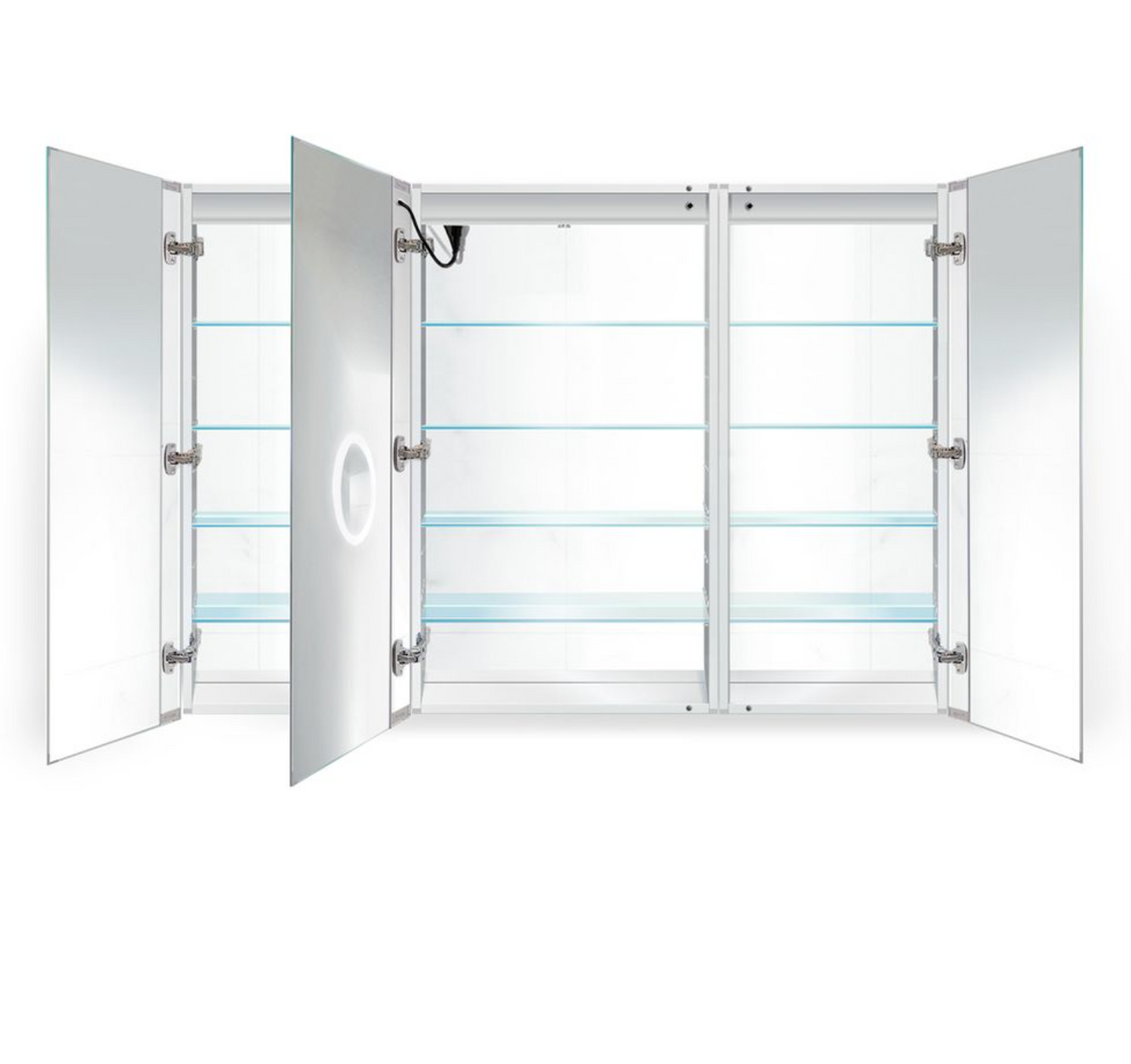SVANGE 60 X 42 LED Lighted Mirror Medicine Cabinet, Defogger included, 3 Door Options