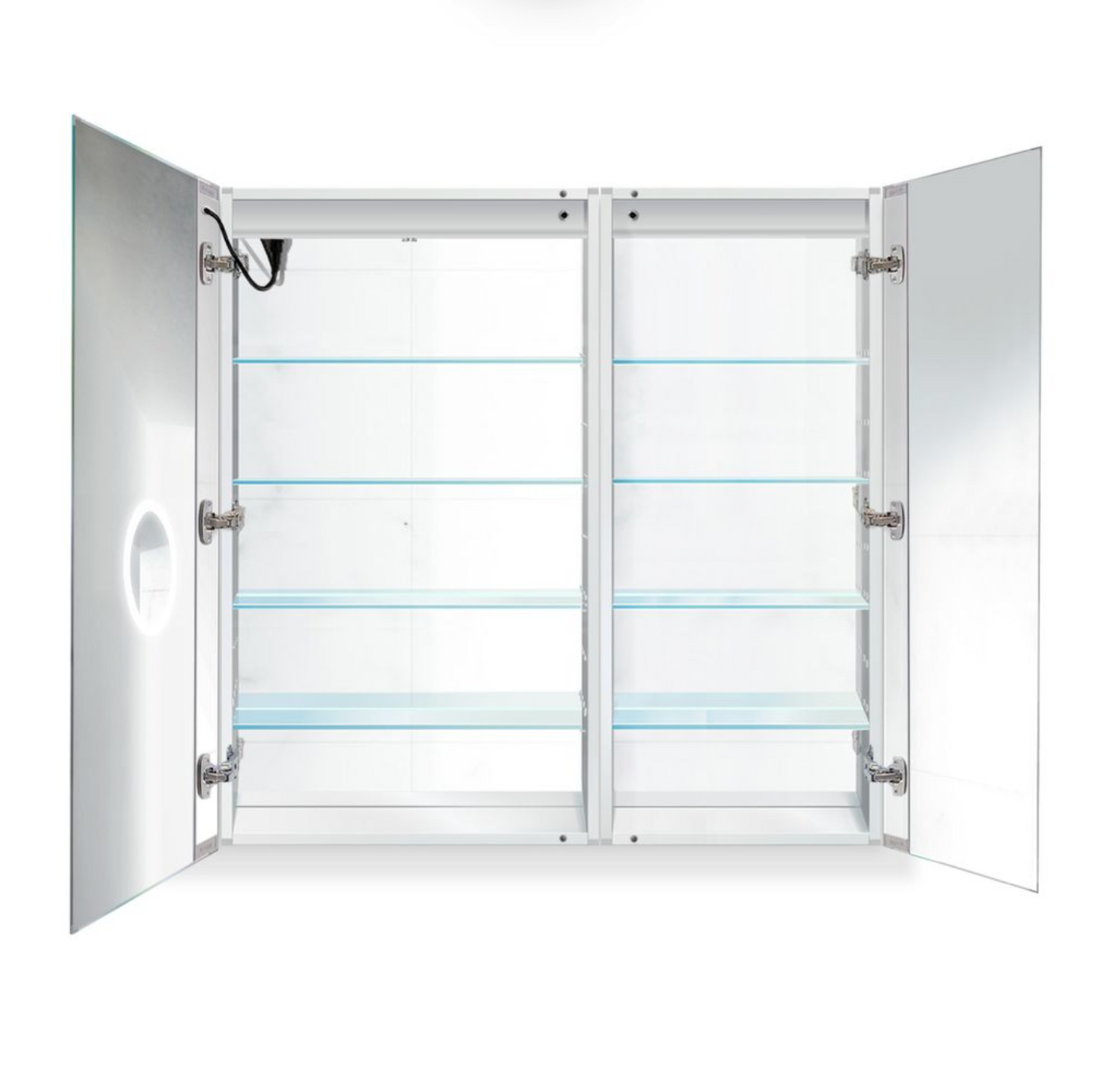 SVANGE 42 X 42 LED Two Door Lighted Mirror Medicine Cabinet, Defogger included
