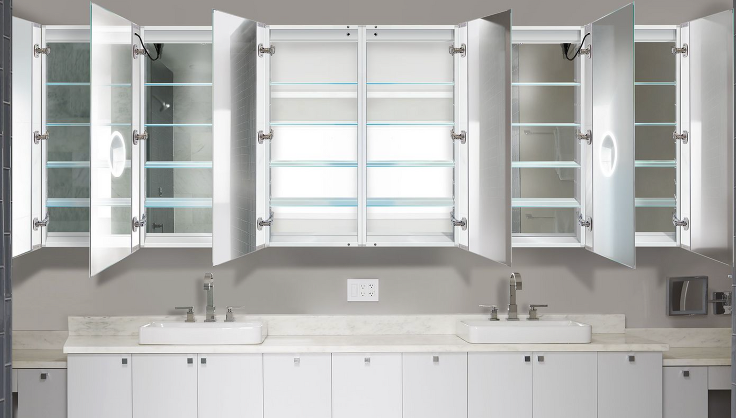 SVANGE 120 X 42 LED Lighted Mirror Medicine Cabinet, Defogger included