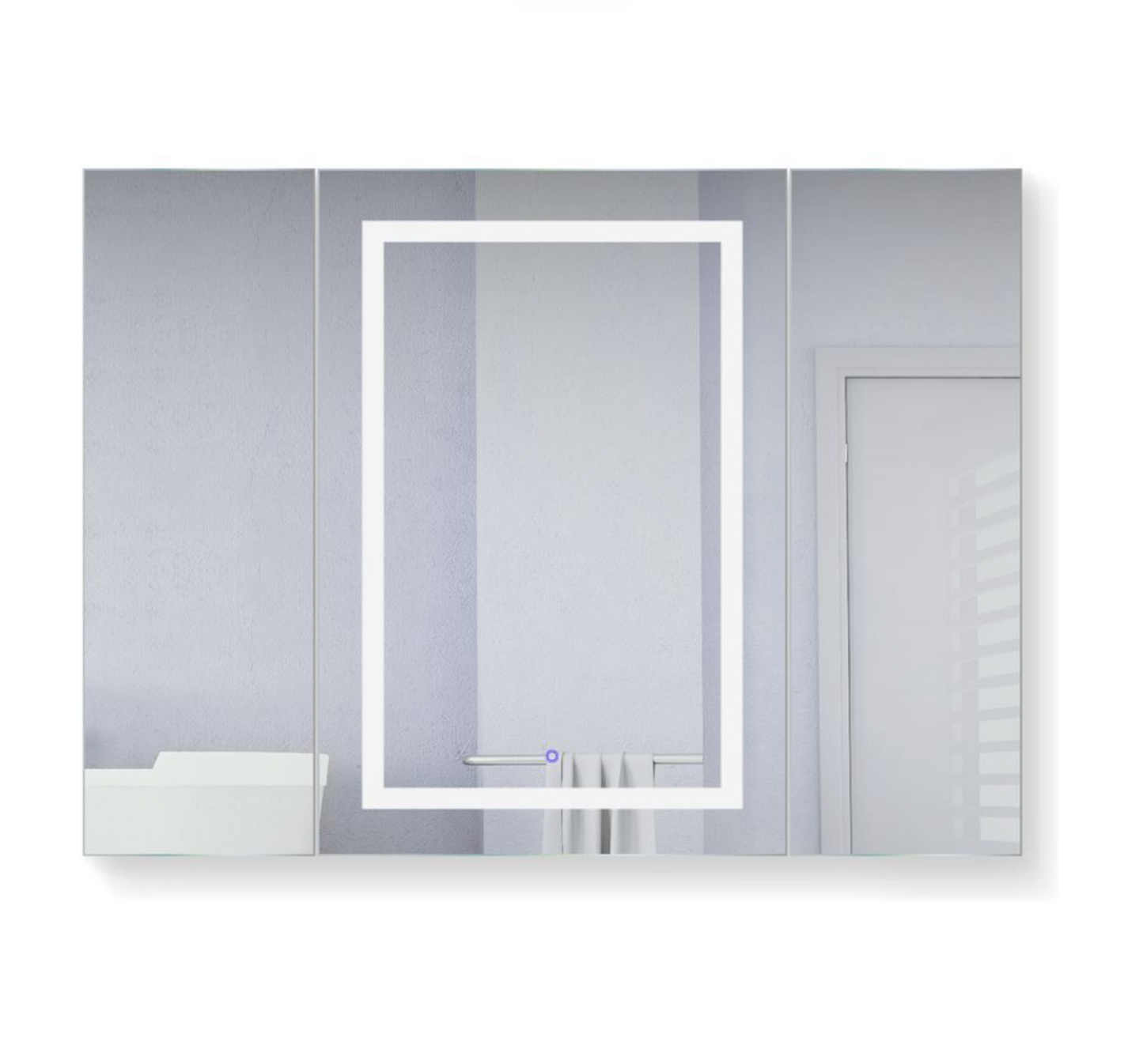 SVANGE 48 X 36 LED Lighted Mirror Medicine Cabinet, Defogger included, 2 & 3 Door Options