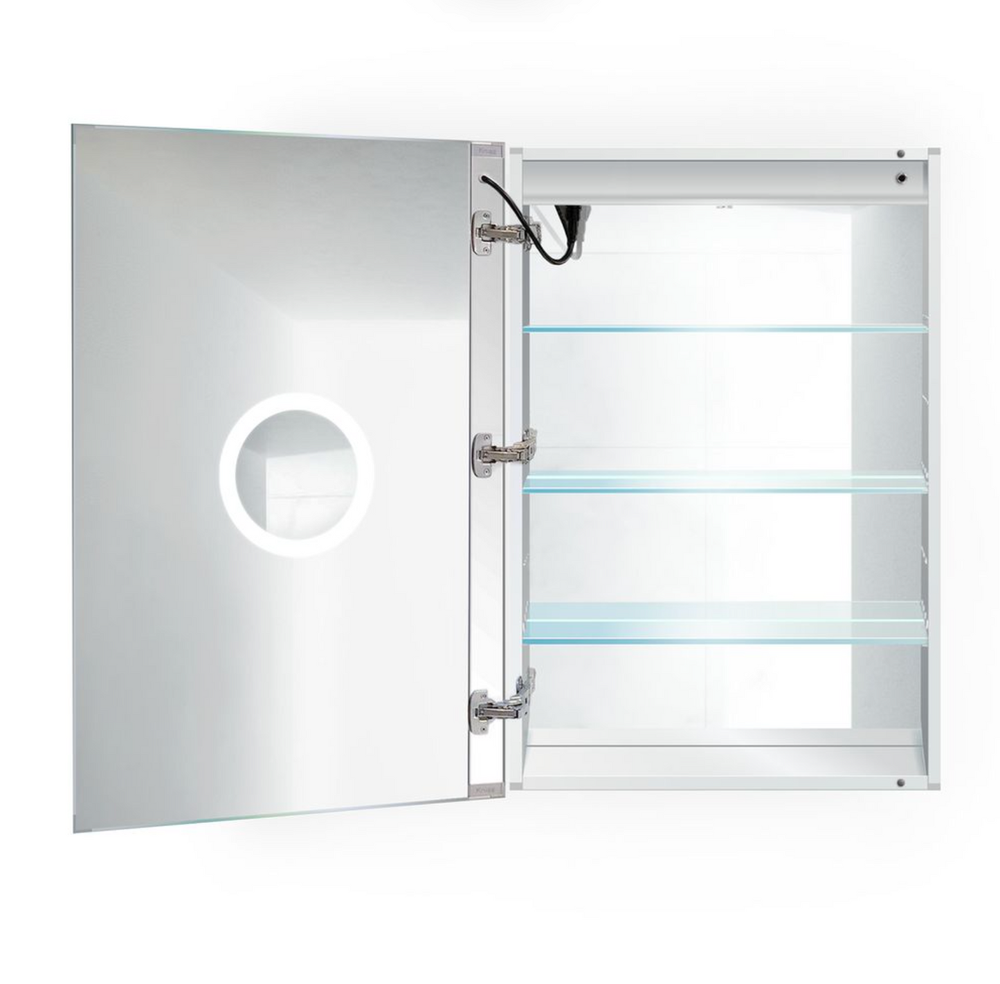 SVANGE 24 X 36 LED Lighted Mirror Medicine Cabinet with Choice of Door on Left or Right, Defogger included
