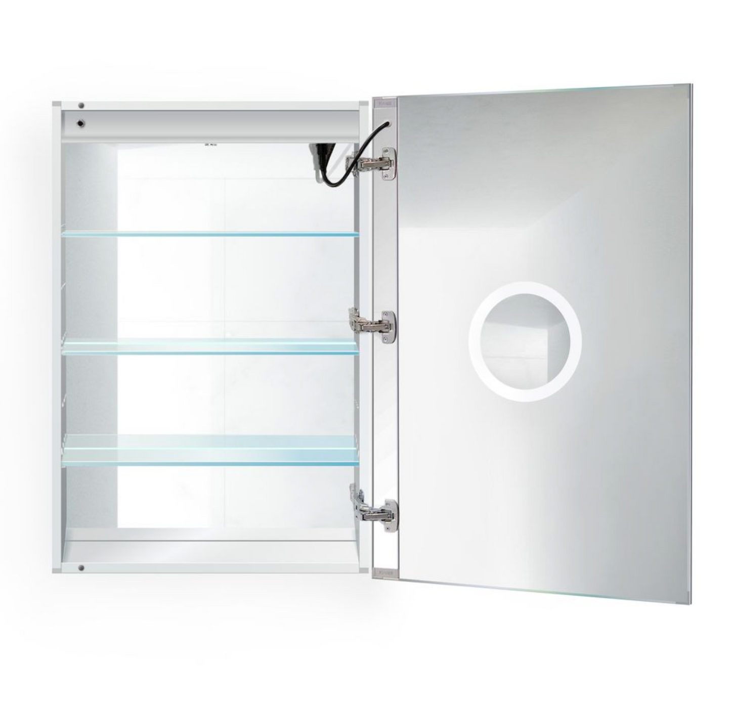 SVANGE 24 X 36 LED Lighted Mirror Medicine Cabinet with Choice of Door on Left or Right, Defogger included