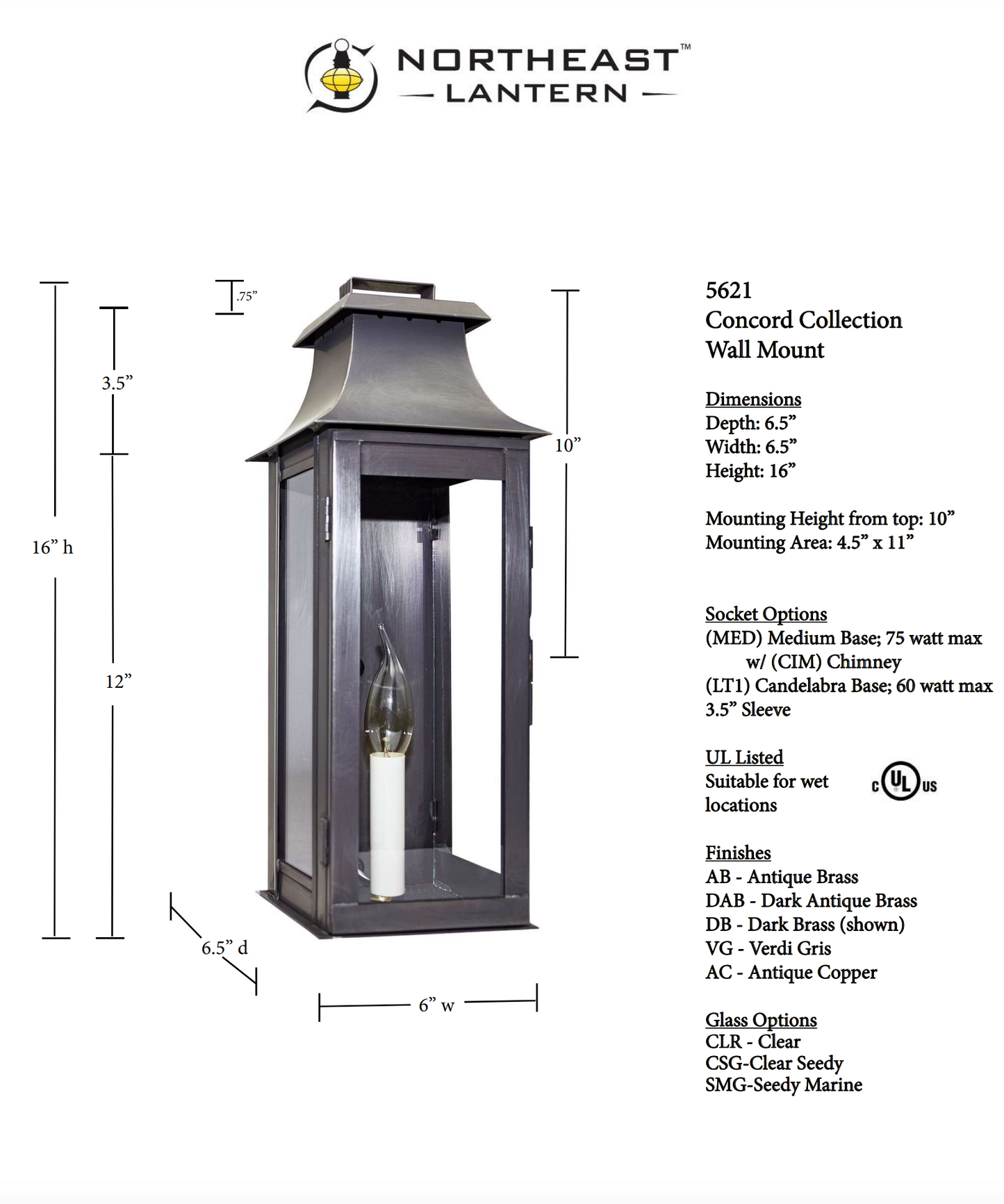 Concord Outdoor Wall Mount 5621