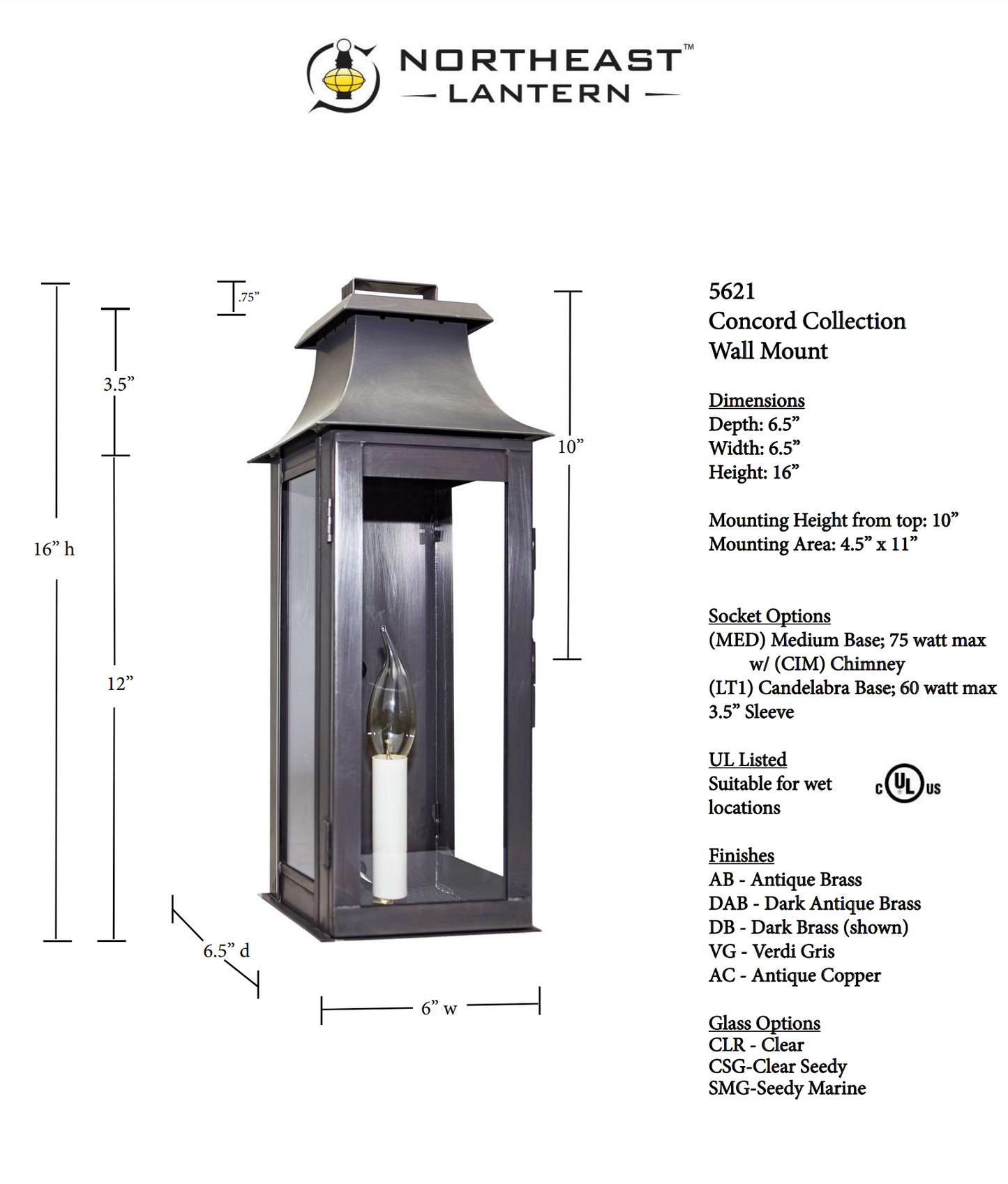 Concord Pagoda Outdoor Wall Lantern 5621 Quickship