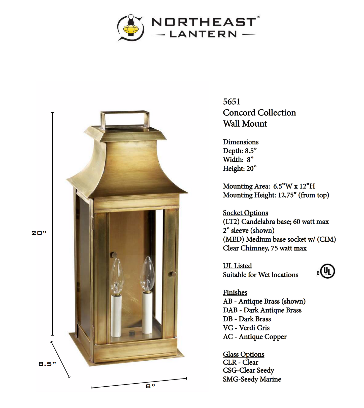 Concord Pagoda Outdoor Wall Lantern 5651