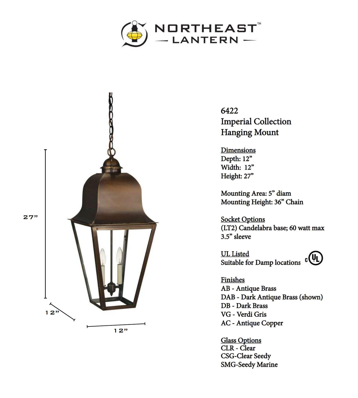 Imperial Hanging Lantern 6422