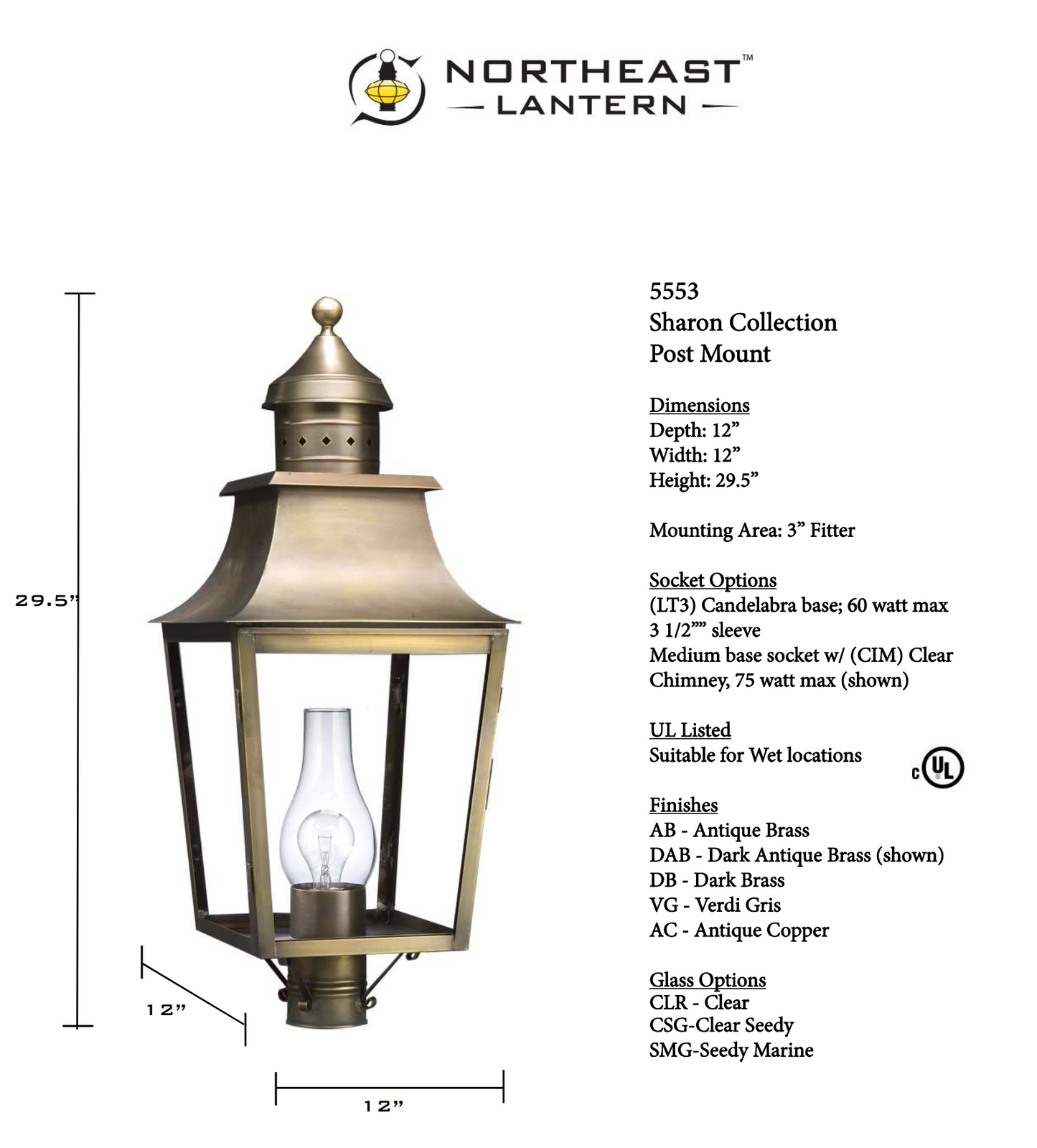 Sharon Pagoda Outdoor Post Lantern 5553