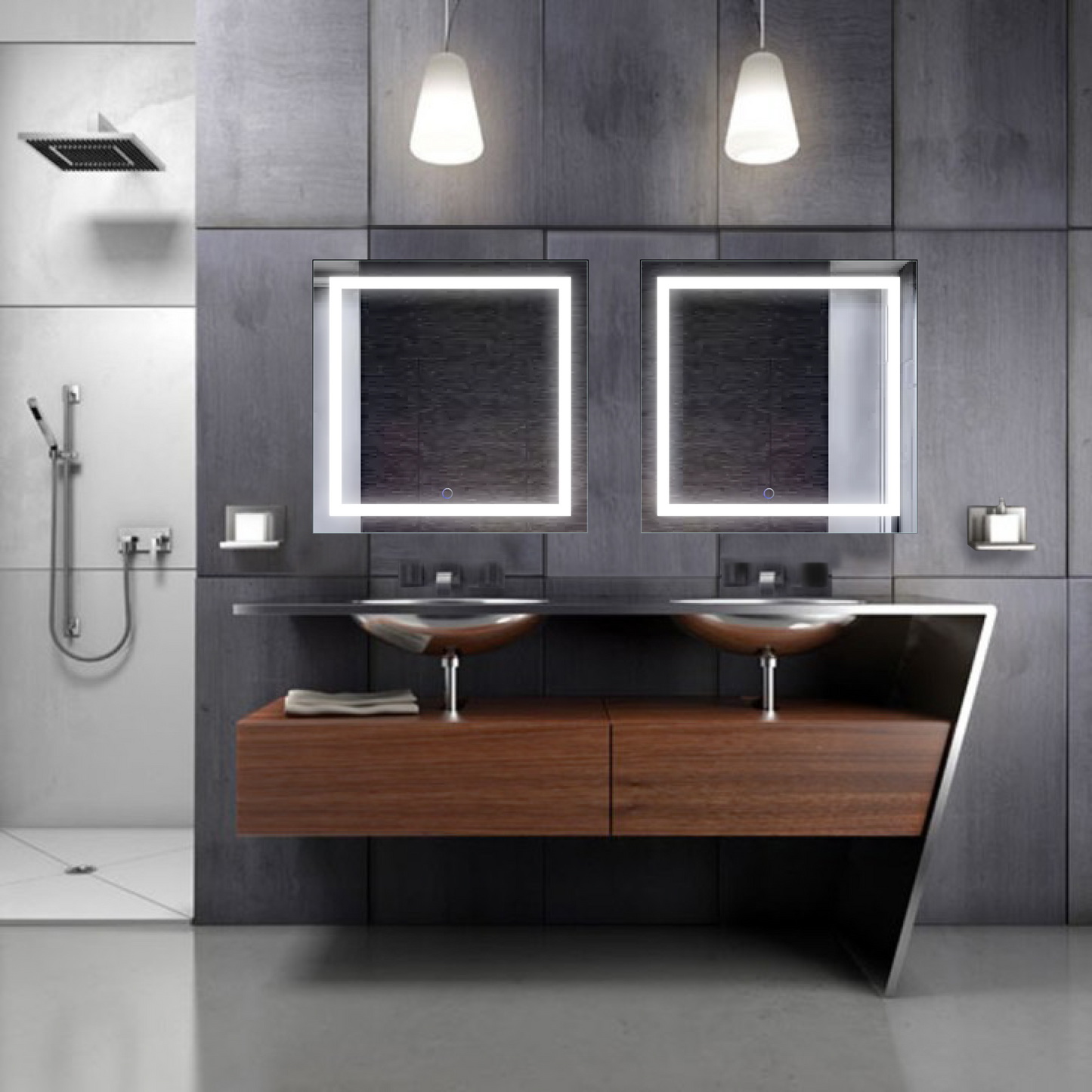 ICON 24 X 24 Square LED Mirror with Defogger