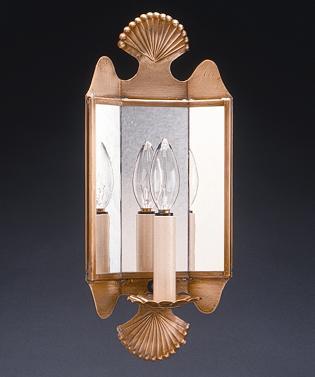 Crimp Top and Bottom Mirrored Wall Sconce 126
