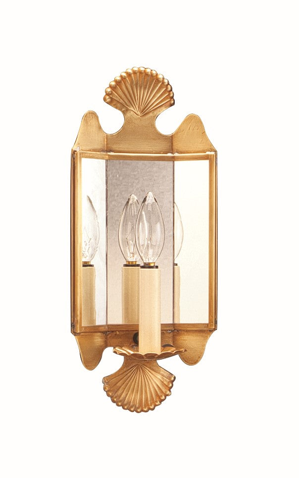 Crimp Top and Bottom Mirrored Wall Sconce 126