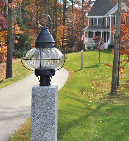 Caged Onion Outdoor Post Lantern 2573