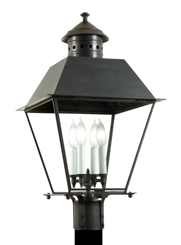 3440 Essex Medium 12"W Outdoor Post/Pier Lantern with Metal Top