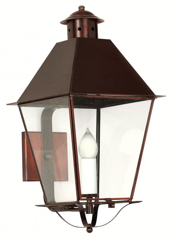 4441 Country Manor Small 7.5"W Outdoor Wall Lantern with Metal Top