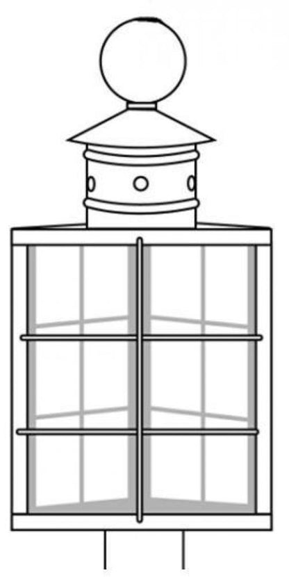 Falcone Outdoor Post Lantern 57312