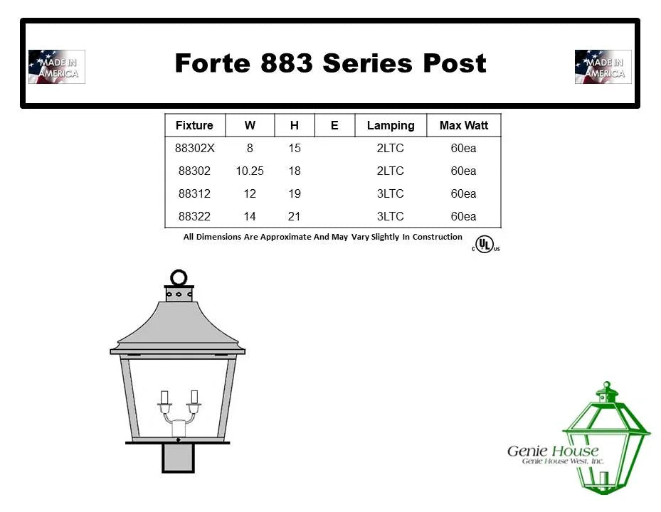 Forte Outdoor Post Lantern 88312
