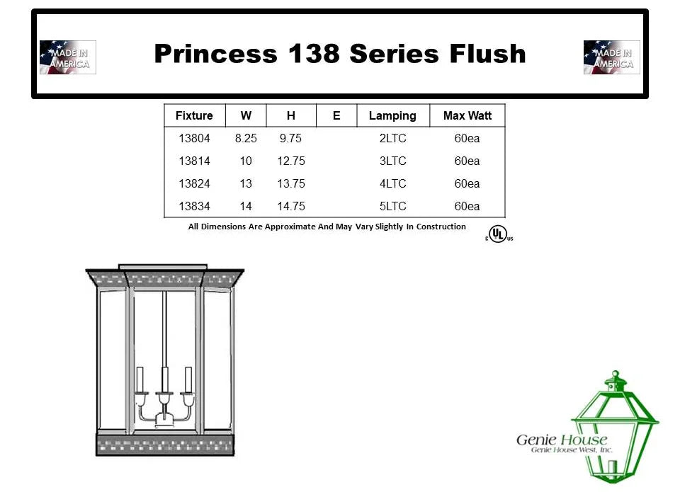 Princess Indoor Flush Mount 13834
