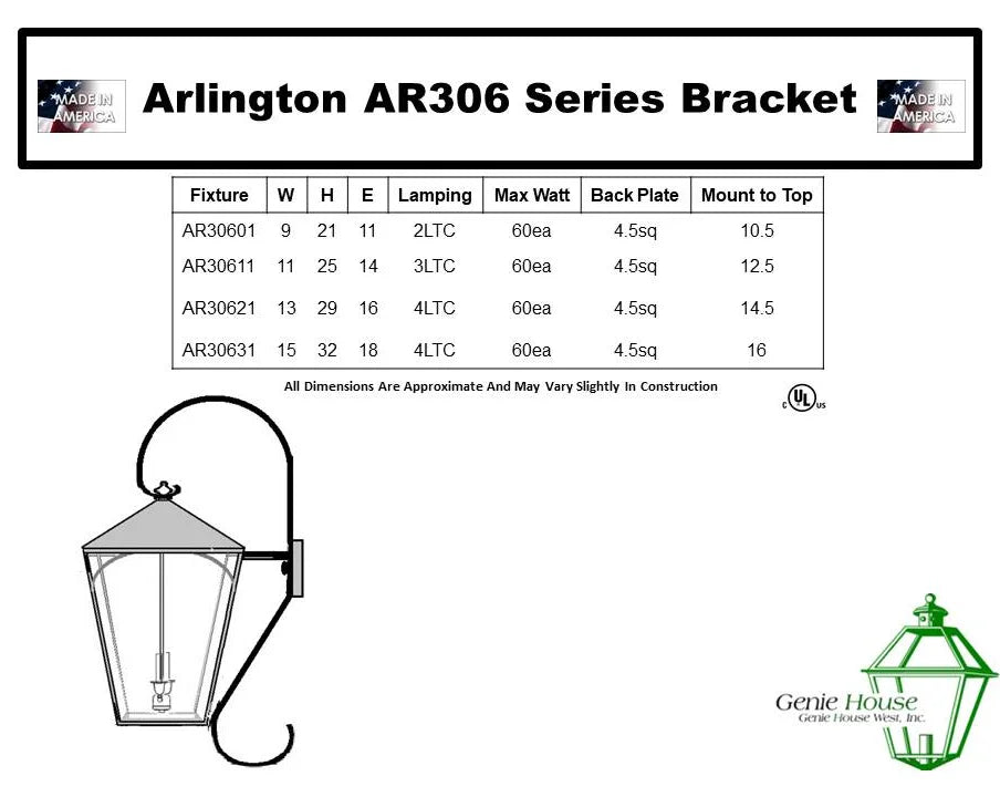 Arlington Outdoor Wall Lantern AR30611