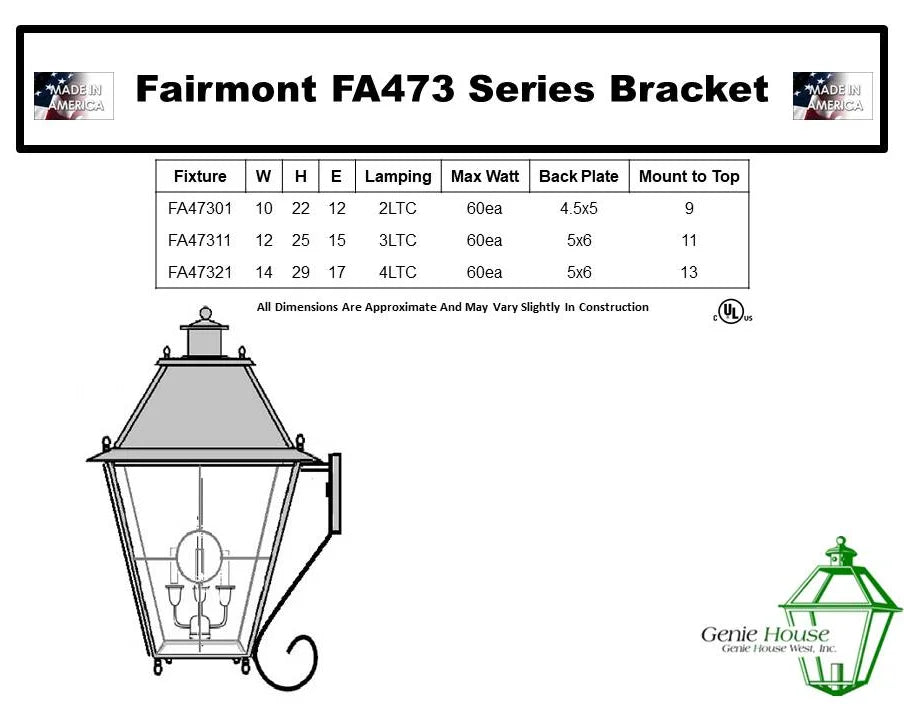 Fairmont Outdoor Wall Lantern FA47301