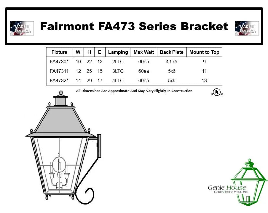 Fairmont Outdoor Wall Lantern FA47311