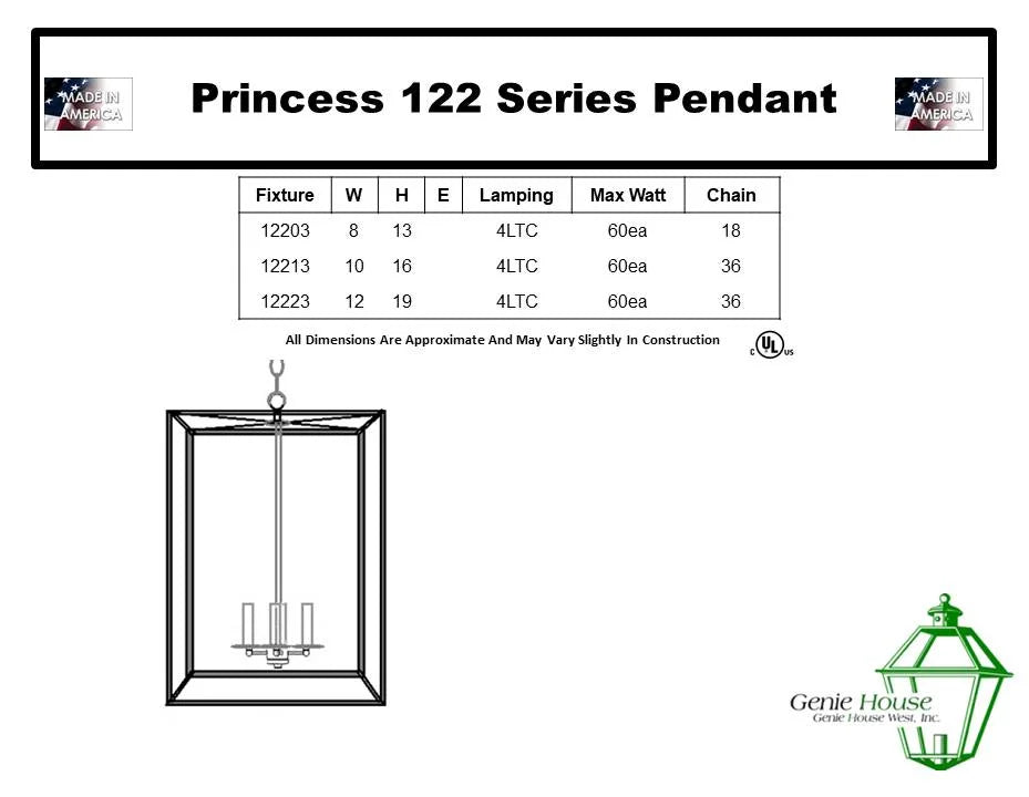 Princess Indoor Hanging Lantern 12223