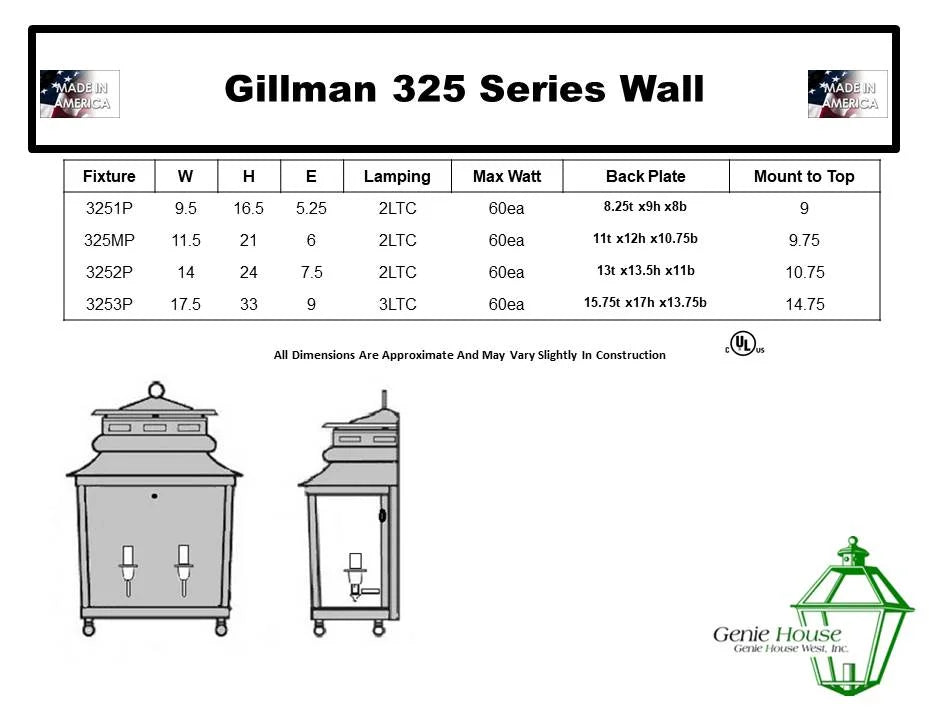 Gillman Outdoor Wall Lantern 3252P