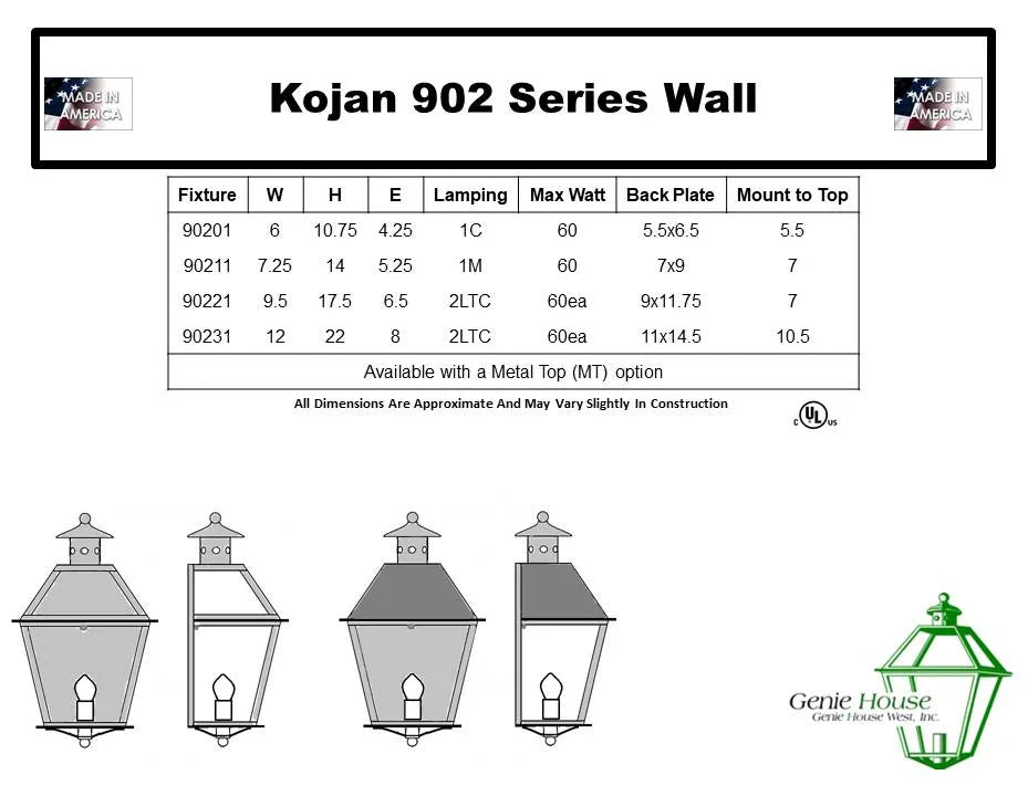 Kojan Outdoor Wall Lantern 90201