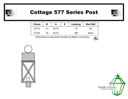 Cottage Outdoor Post Lantern 57722