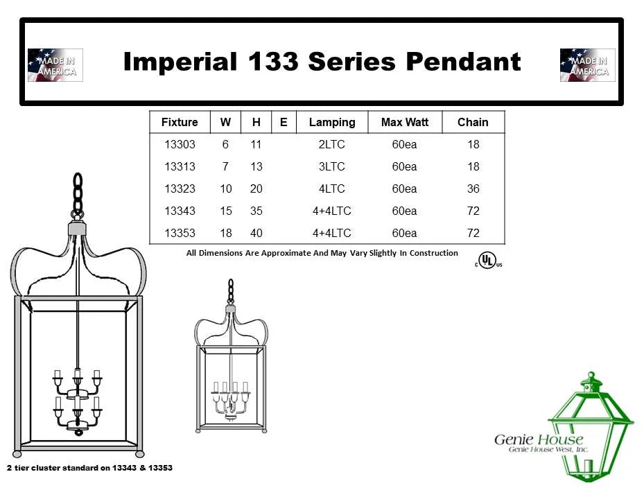 Imperial Indoor Hanging Lantern 13353